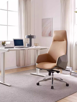 Business Light Luxury Leather Chair Upscale Office Large Class Chair Home Computer Chair Universal Wheel Swivel Chair