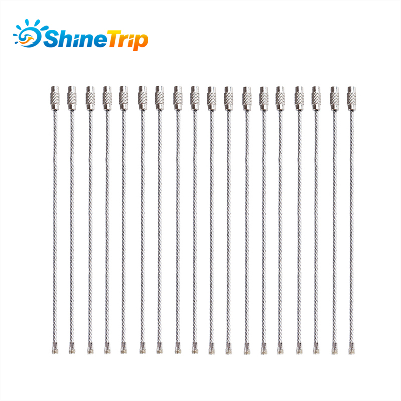 Wire coil keychain tag Wire rope keychain Stainless steel multi-function wire hanging buckle Stainless steel hanging wire