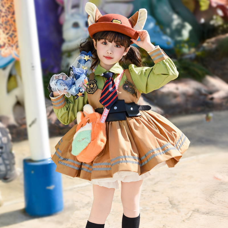 Girls' Nick Fox Princess Dress Zootopia Children's Dress Rabbit Police Officer Costume Children's Judy Dress Girls' Nick Fox Princess Dress Zootopia Children's Dress Rabbit Police Officer Costume Children's Judy Dress