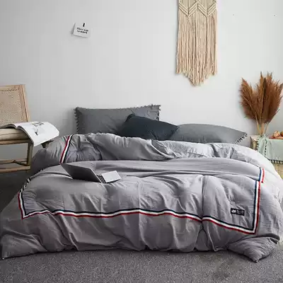 Double quilt core quilt thickened warm autumn and winter quilt net red ins knitted brushed winter quilt student quilt