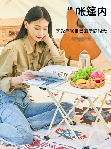 Дорожное складное металлическое портативное снаряжение для кемпинга, комплект, алюминиевый сплав