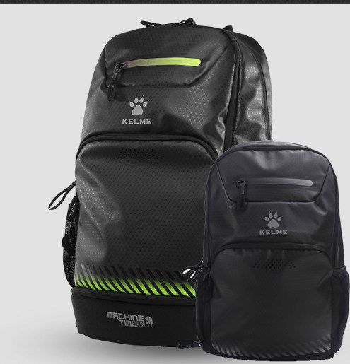 KELME sports backpack male and female student book fitness training bag with shoe compartment large capacity 9876004