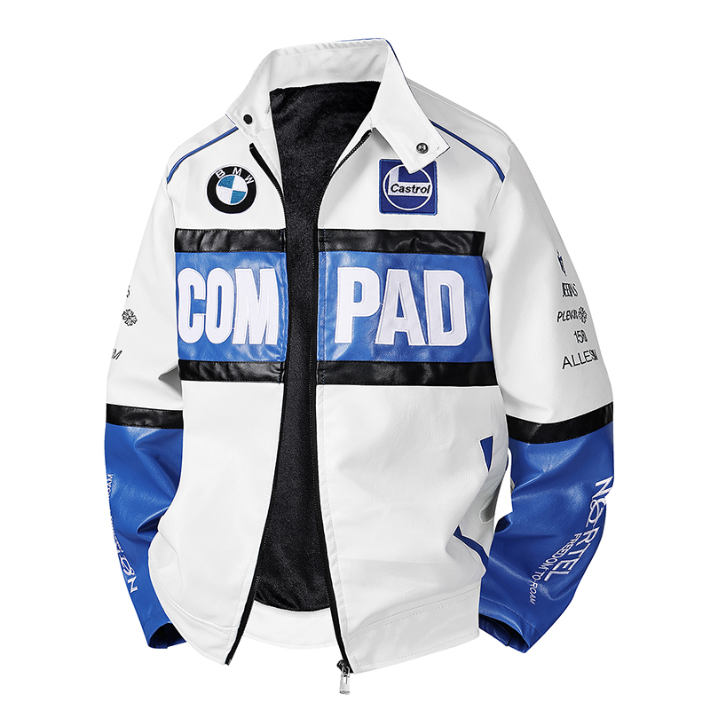 2026 New Style Cycling Jacket Leather Jacket Biker Racing Style Leather Jacket Cool and Stylish Fleece-Lined Heavy-Duty Jacket Baseball Jacket 2026 New Style Cycling Jacket Leather Jacket Biker Racing Style Leather Jacket Cool and Stylish Fleece-Lined Heavy-Duty Jacket Baseball Jacket
