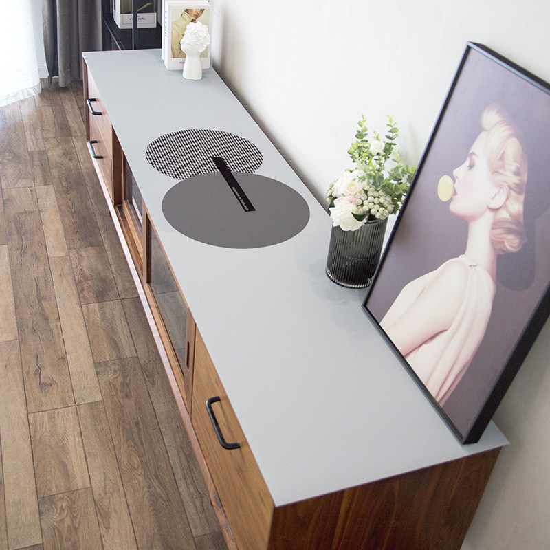 Multi Color TV Cabinet Mat Geometry Waterproof Rectangular Living Room TV Cabinet Pvc Tea Table Leather Table Mat