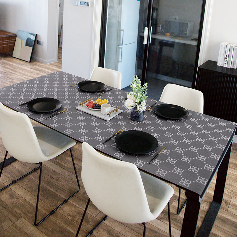 Table cloth leather waterproof and burn-free pvc Leather Cushion Living Room Tea Table Mat Nordic Custom Thick Tea Table Mat