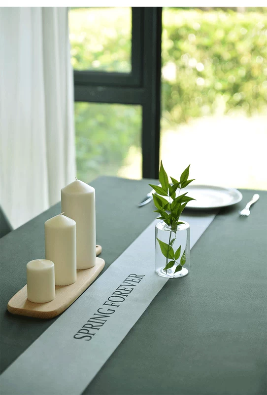 Nordic Hội nghị bàn tròn bông dài bảng vải không thấm nước dùng một lần chống bỏng dày dầu tăng khăn trải bàn tối giản hiện đại - Khăn trải bàn khăn ăn