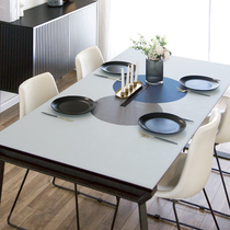 (leather table cushion) Nordic table cloth waterproof and anti-wash light and luxurious no-smell-free tea table cushion modern minima