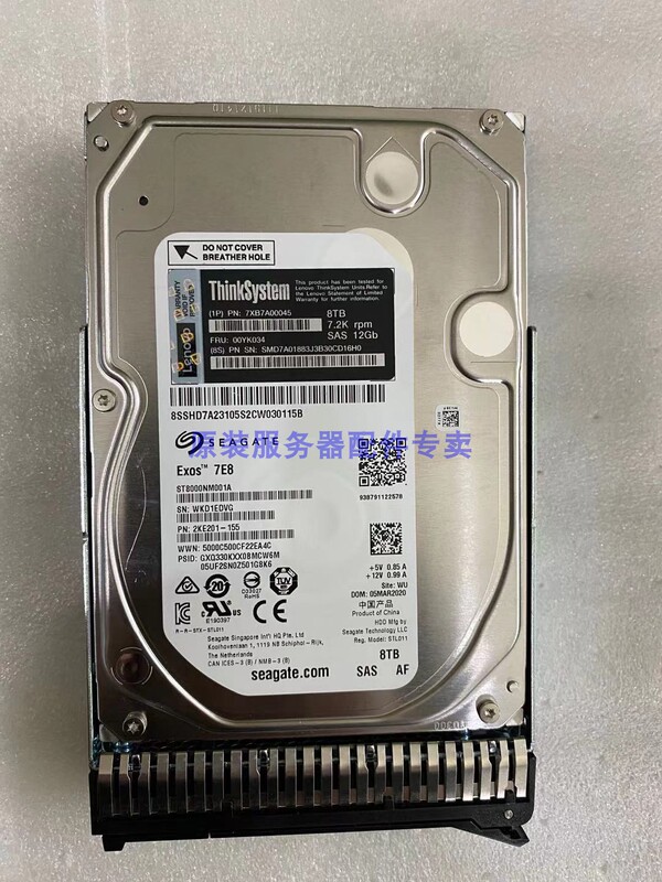 Lenovo 8t 8Tb 7.2K Sas 12Gb 7Xb7A00045 00Yk034 Sr550 Sr650 Hard Drive
