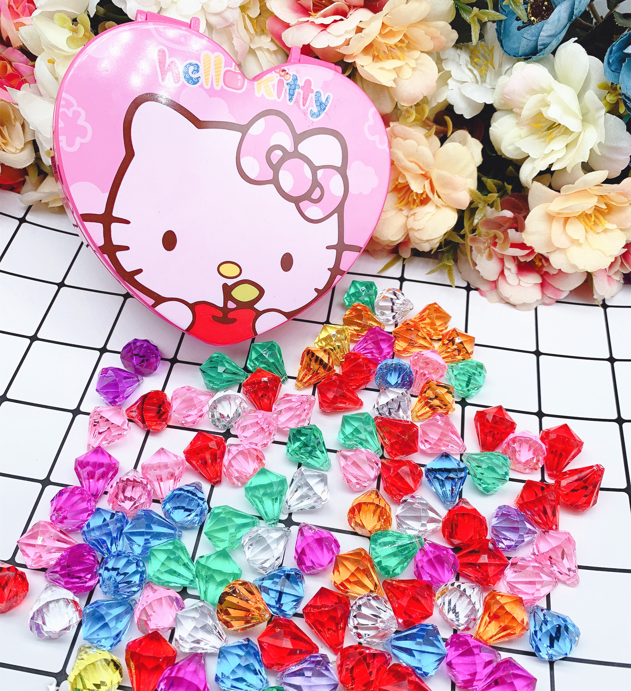 Đồ chơi trẻ em đá quý pha lê công chúa mơ ước đàn ông và phụ nữ trẻ em nhựa acrylic kim cương mẫu giáo đính cườm - Handmade / Creative DIY búp bê búp bê