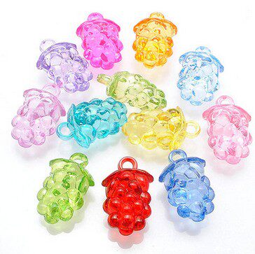 Children's gem diamond toy grape pendant decoration beaded catch doll crystal sugar pusher playground accessories