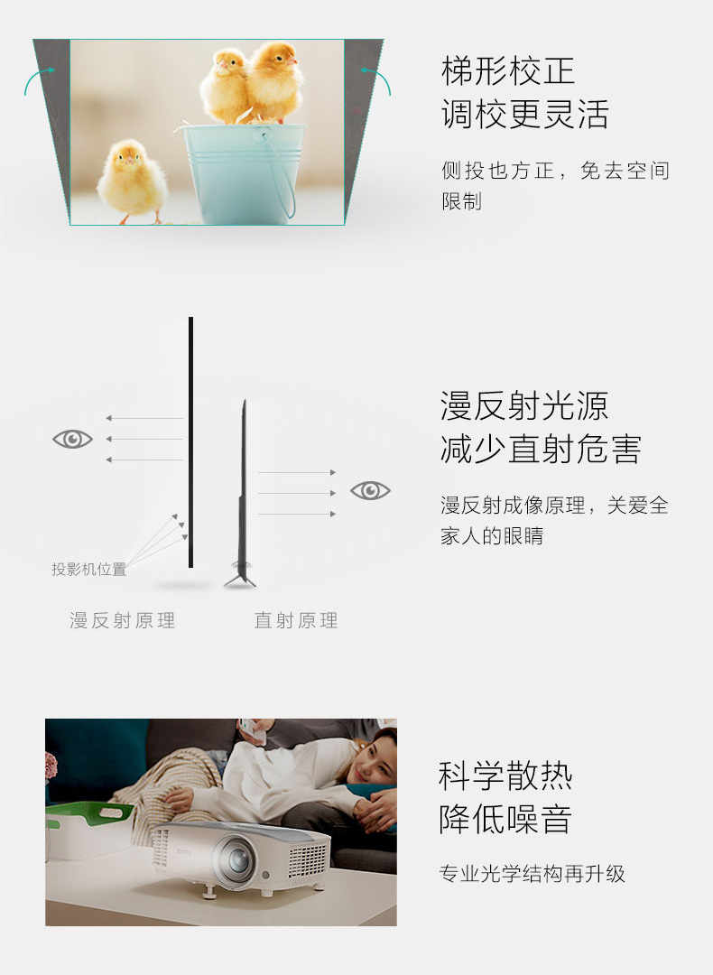 Máy chiếu thông minh BenQ mới i706 (nâng cấp i705) gia đình HD Blu-ray 3D Android không dây wifi máy chiếu tại nhà điện thoại di động không có màn hình không có màn hình máy chiếu TV - Máy chiếu