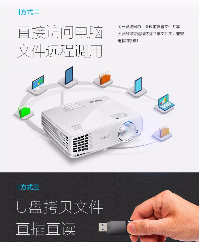 Máy chiếu thông minh BENQ BenQ E560 đào tạo tại nhà văn phòng HD màn hình rộng wifi không dây điện thoại di động