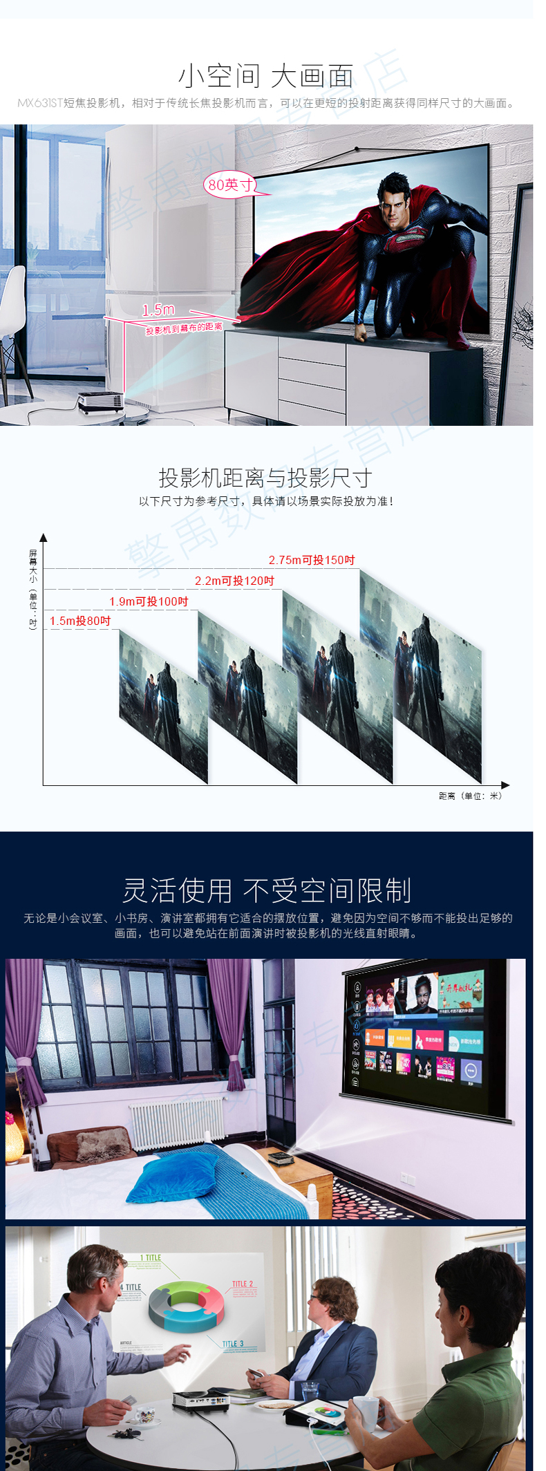Máy chiếu Benq BenQ MX631ST Văn phòng tại nhà giảng dạy hỗ trợ tập trung ngắn Máy chiếu 3D 1080P - Máy chiếu