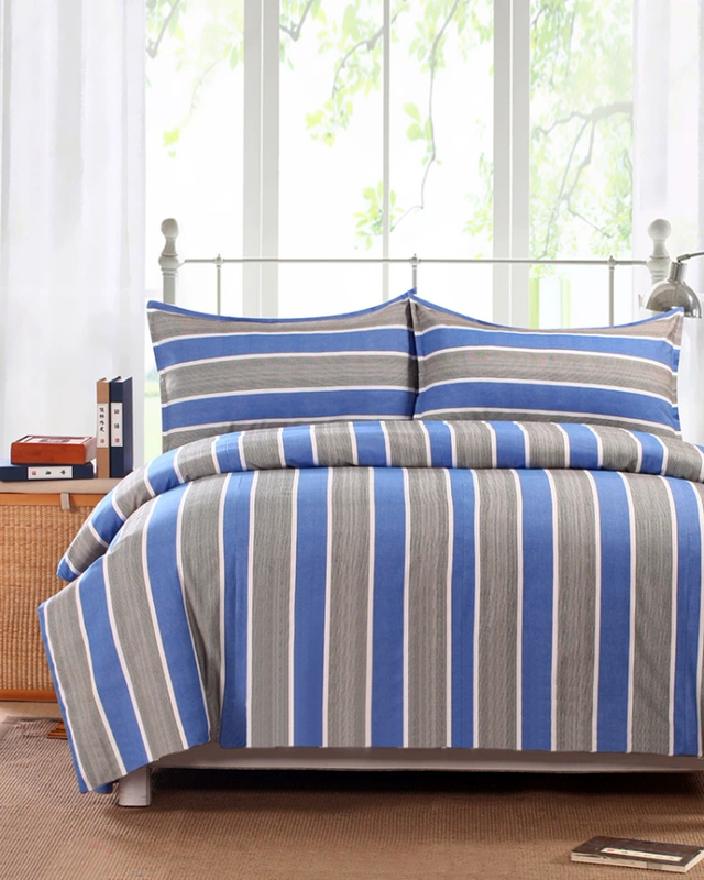 [Pilling hoặc trả lại] Sơn Đông cũ thô bông denim 100% mã hóa bông dày đơn giản giải phóng mặt bằng đặc biệt - Bộ đồ giường bốn mảnh gối chăn