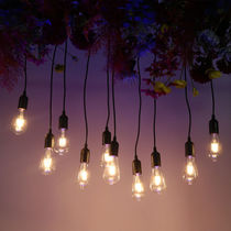 Wedding scene Edison chandelier wedding ceiling decoration light ten black wire tungsten lamp welcome area window String Light