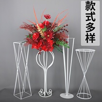 New wedding props road guide iron flower arrangement small waist road lead wedding table flower arrangement style geometric road guide