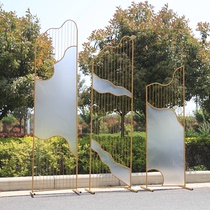New wedding stage Tai Road introduces Bohemia screen wrought iron landscape background wedding decoration props