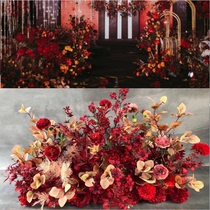 Wedding wedding wedding flower art wedding road guide Tai Road lead Hotel flower art high-end Flower road guide Roman column road guide flower Flower