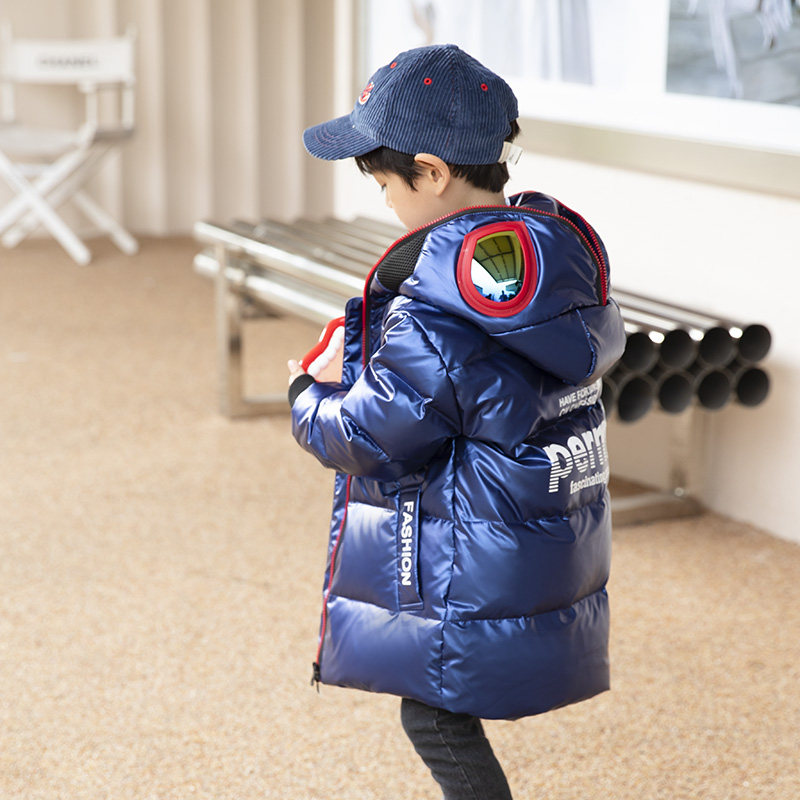 ABC Children's Down Boy Clothing in Long Bright Yellow Baby Washing Ottman Child Thickness Costume