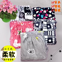 Flannel san hô nhung nhà quần nam và nữ ngủ quần ấm sống quần mới dày đồ ngủ nhung kích thước lớn nước nhung quần âu nam