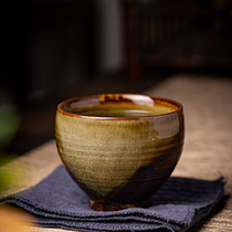Antique firewood master cup Japanese handmade coarse pottery tea cup ceramic household single cup retro kung fu tea set tea cup