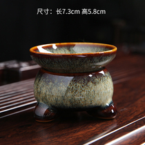 Kiln Change Jianzhan Tianmu Glaze Filter Tea Leak Group Ceramic Tea Set Parts Kung Fu Tea Set Funnel Tea Separator