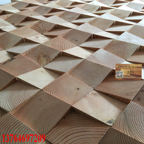 Solid Wood three-dimensional parquet bump background decorative wall panel solid wood texture plastic art background decorative board
