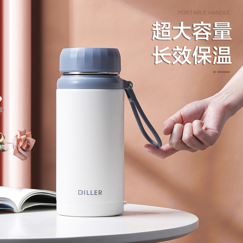 Insulation cup large capacity 1000ml portable high-value large insulation pot men and women outdoor sports travel kettle