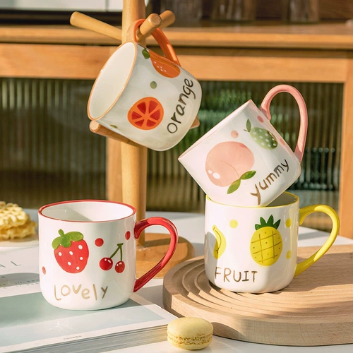 Фруктовая керамика Mark Cup Creative Girl Mite Ins Wind Cup Home Dring Water Offic