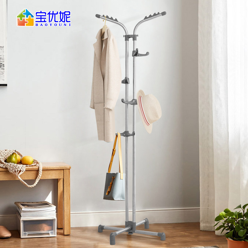 Paogenie hanging clothes hanger floor bedroom vertical clothes hanger subindoor putting clothes hanging rack Home Stainless Steel Clothes Hat Rack