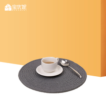 Baoyuni hemp rope placemat household round hemp insulation mat kitchen table anti-scalding mat thick Japanese pot mat