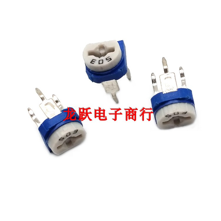RM065-502 Horizontal Rheostat Blue White 3 Feet Adjustable Resistance WH06-2 Straight Insert Precision 5K Fine Tuning Resistance