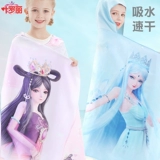 Детское банное полотенце, средство детской гигиены, быстросохнущий плащ с капюшоном, дорожный пляжный банный халат для плавания, хорошо впитывает воду