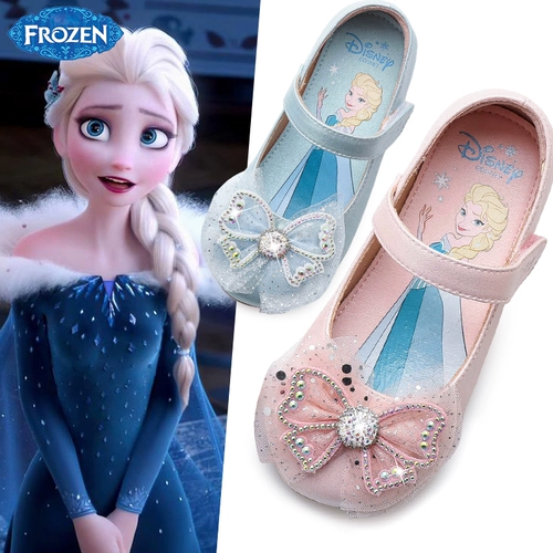 Дисней, обувь для кожаной обуви, детские туфли для принцессы, мягкая подошва