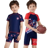 Дисней, детский купальник для мальчиков, детские штаны, защита от солнца, короткий рукав