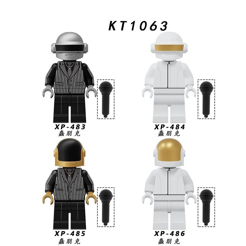 KT1063 Pop Music Dumb Punk Band Assembly Building Blocks Man Toys Puzzle Children Toys MoC Bagged Boy-Taobao