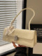 High-End and Stylish Silver Bag for Women 2026 New French Niche Single-Shoulder Underarm Bag Fashionable Handbag Baguette Bag