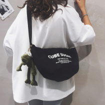 Fashion canvas bag women bag 2020 new foreign style shoulder bag large capacity leisure shoulder bag wild ins big bag