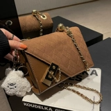 今年流行小包包女春夏2025新款时尚百搭斜挎包爆款覆古炼条小方包