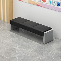Three person Airport chair hospital waiting chair Bank waiting area customer chair rest bench bench bench Black