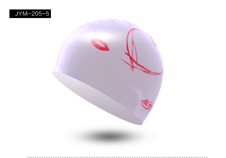 Mũ bơi chống nước silicon Jiasite Mềm mại và thoải mái Thời trang in mũ bơi Unisex 	mũ bơi biển