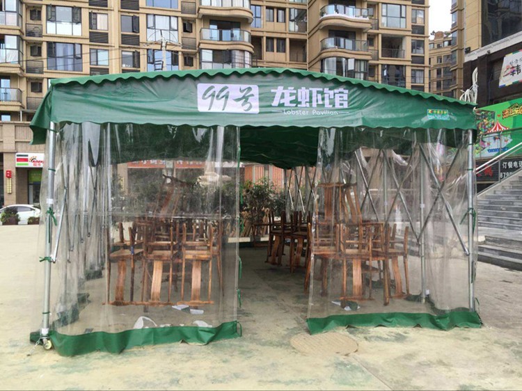 Thịt nướng thực phẩm gian hàng lều nhà di động xe che nắng kính thiên văn bãi đậu xe hiên quảng cáo ô hoạt động đẩy kéo tán - Lều / mái hiên / phụ kiện lều Thảm bạt lót đáy lều cắm trại