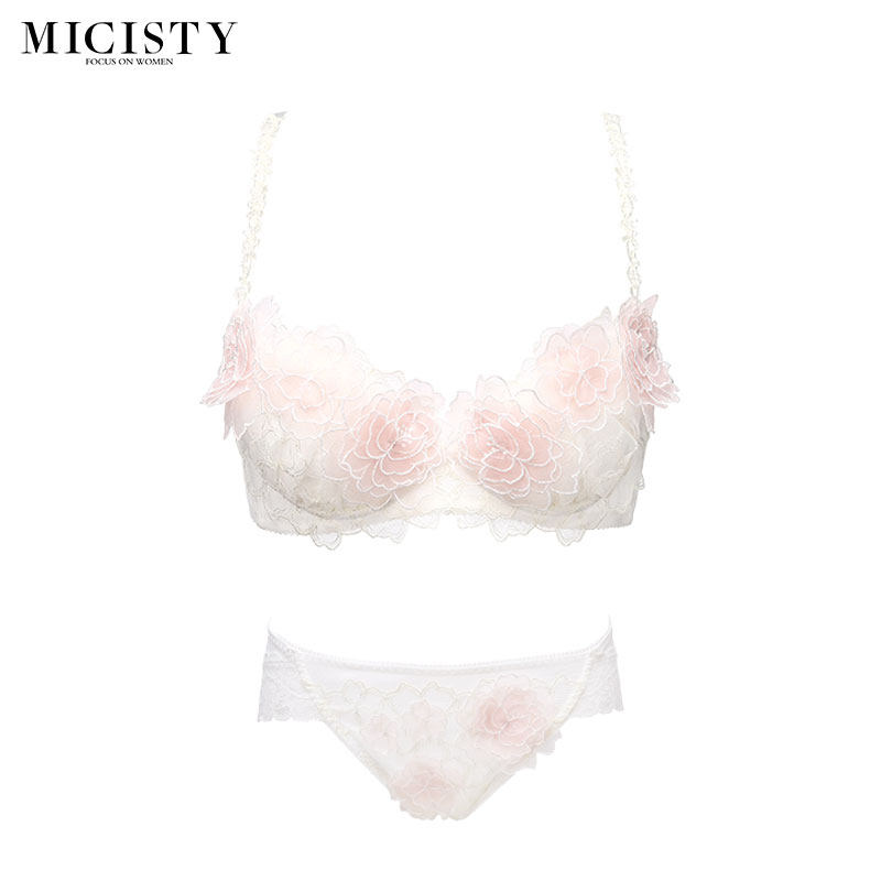 Official website Micisty Mixi Di flower yarn underwear gathering sweet