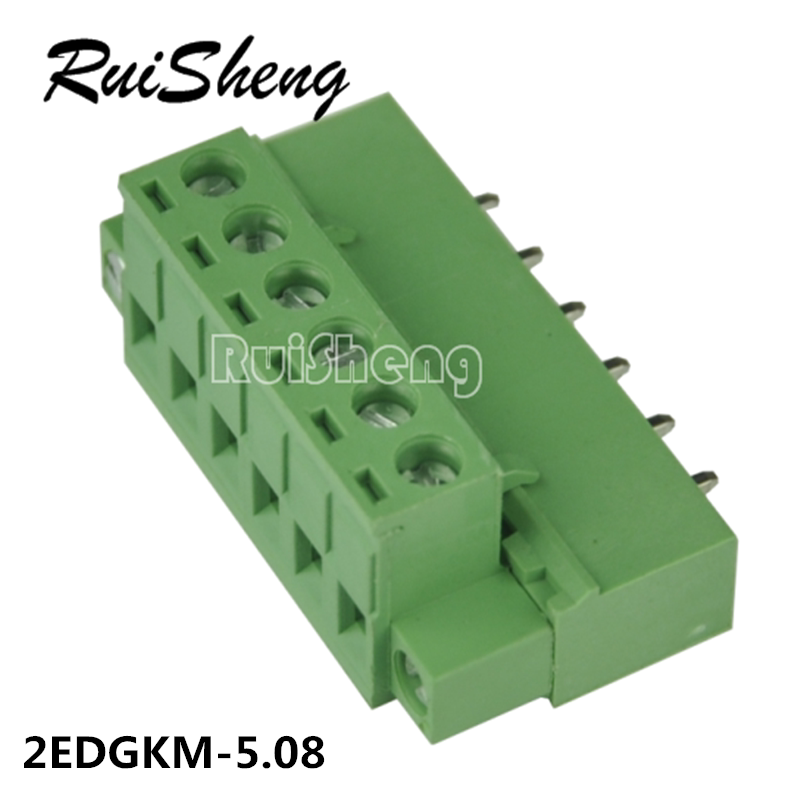 2EDGKM 5.08mm Plug-in type terminal with fixed lug straight needle curved needle 2P3P6P copper 15A