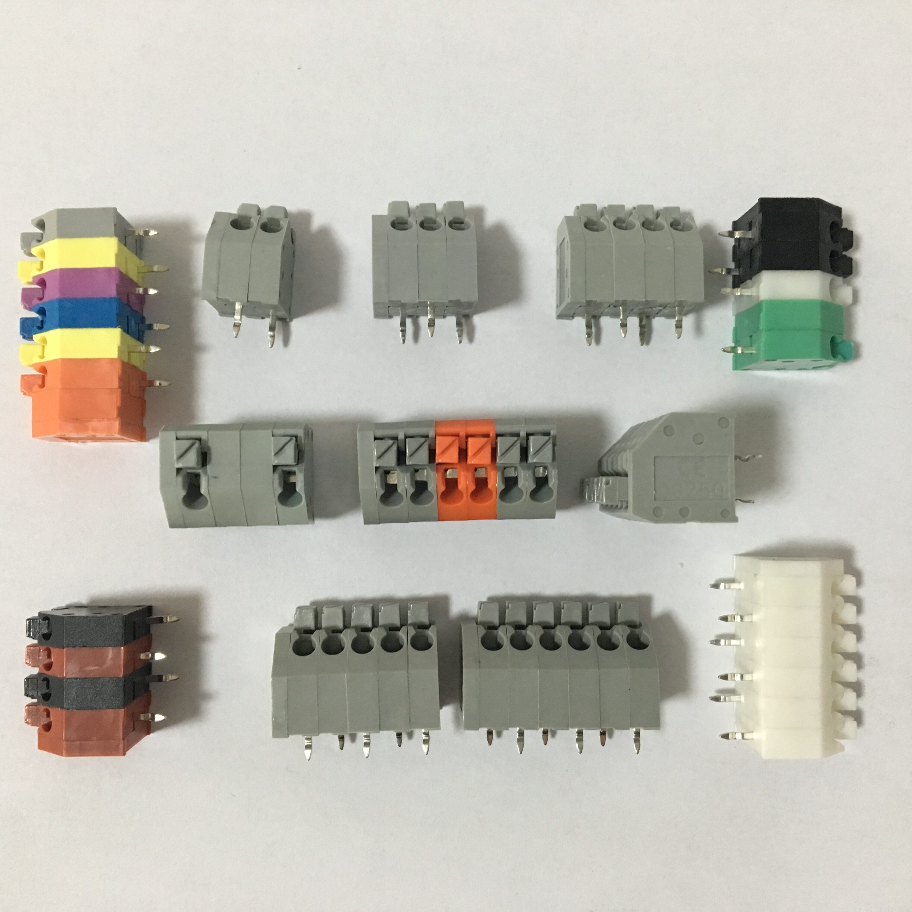 KF DG250-3 5-2p 3p4p promotional PCB spring press quick terminal Block Block screw-free
