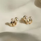 Дизайнерские серьги из жемчуга, двойное ношение
