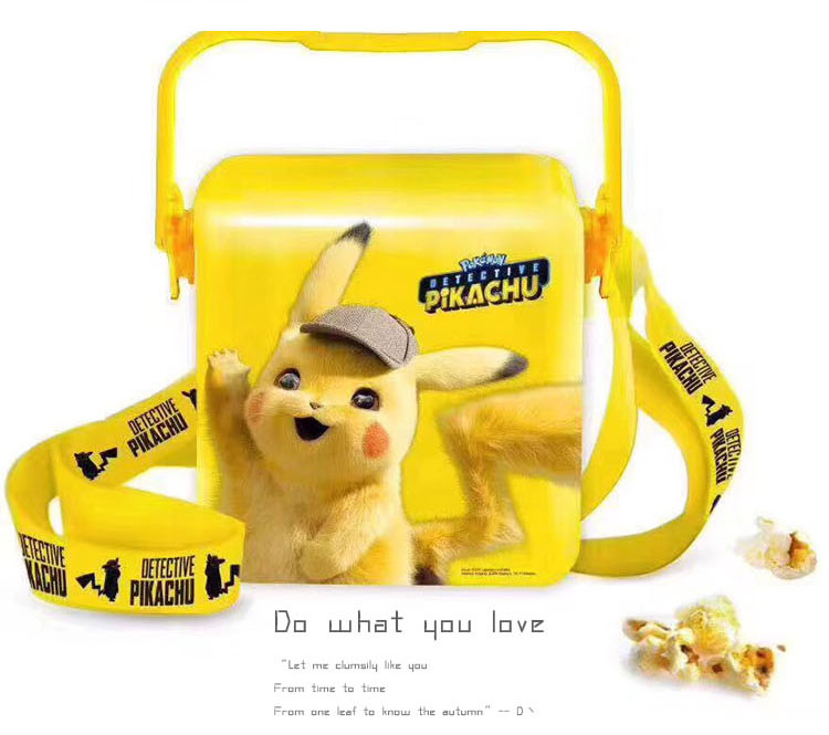 Pikachu phim trinh thám lớn Coke cốc bỏng ngô xô pokemon chính hãng ủy quyền cùng một đoạn hoạt hình xung quanh - Carton / Hoạt hình liên quan hình dán cute