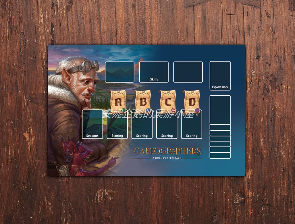 (Annie Board Game) Kingdom Cartographer Board Game Card Mat Cartographers Playmat