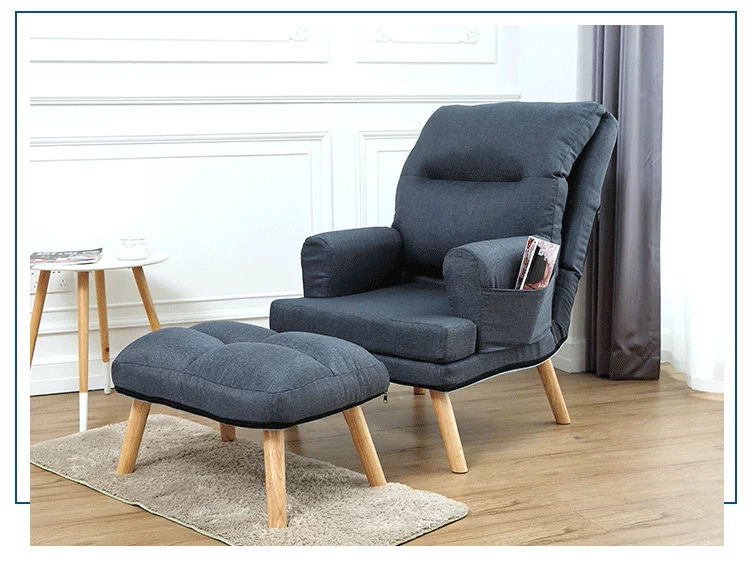 Đơn giản beanbag ghế ban công nhỏ gấp phòng ngủ nhỏ sofa Giải trí cho ăn trở lại ghế tựa sofa đơn - Ghế sô pha sô pha