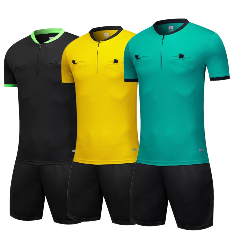 Professional Football Match Referee Suits in Ultra Short Sleeve Sports Refereeing Team Customized Football Suit-Taobao